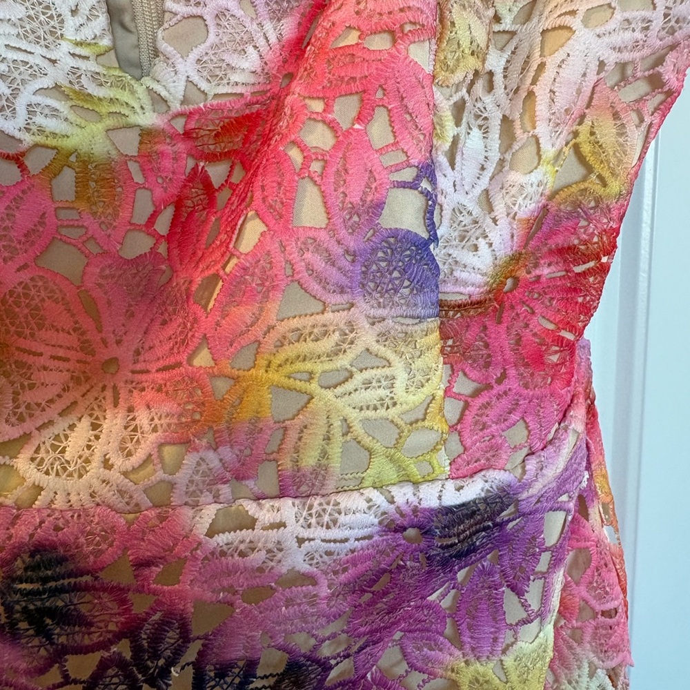 Mishka Strapless Multicolor Dress SIZE 8 - Picture 3 of 5